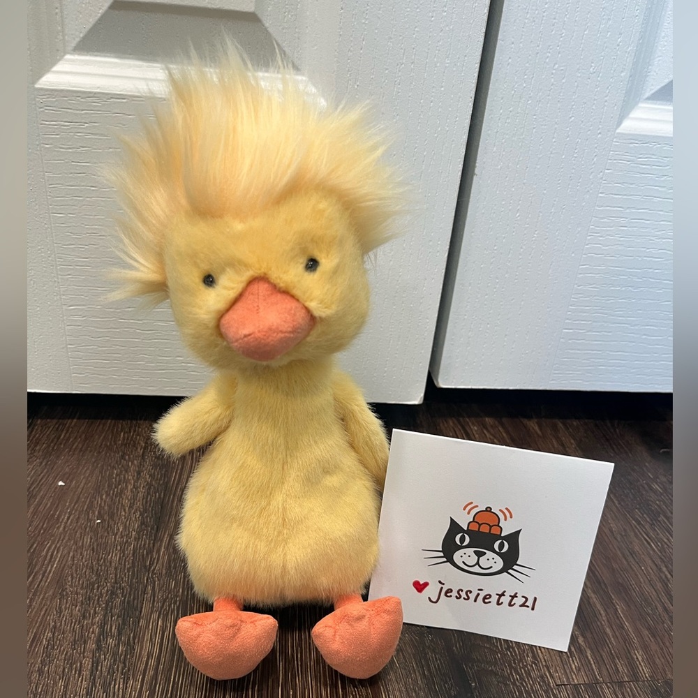 Jellycat Dorit Duckling Yellow Duck Plush Toy With Dust Bag 100%Authentic NWT